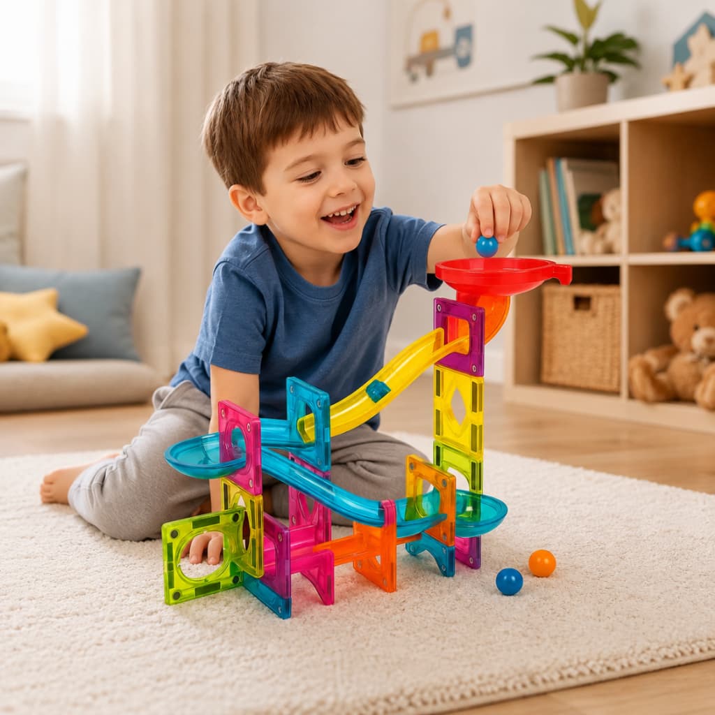 Blocos De Montar Magnéticos Infantil Magnetic Construção Criança Brinquedo Educativo Estilo 3d Com Ímas