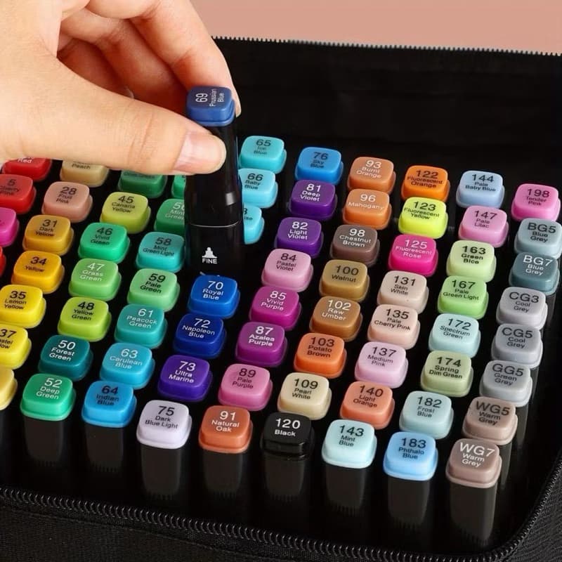 Canetinhas Touch 48 cores Marcadores Ponta Dupla para desenho Arte Pintura