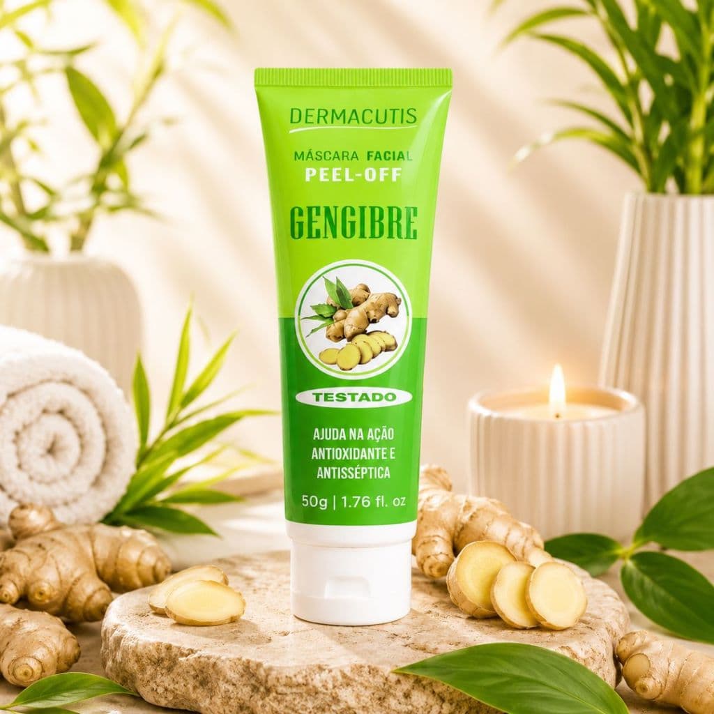 Máscara de Gengibre Kit 2 de Dermacutis ajuda na Ação Antioxidante e Antisséptica Peel Off