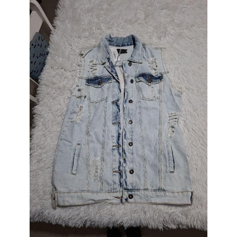 Colete jeans tamanho m