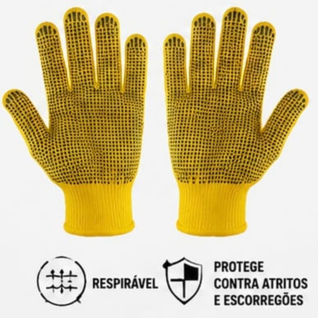Luva Antiderrapante Multiuso Serviço Pesado Proteção Costrução e Mecanica