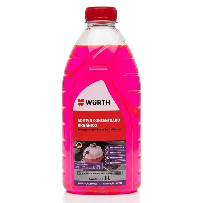 Aditivo para Radiador Orgânico Concentrado Rosa Wurth 1L