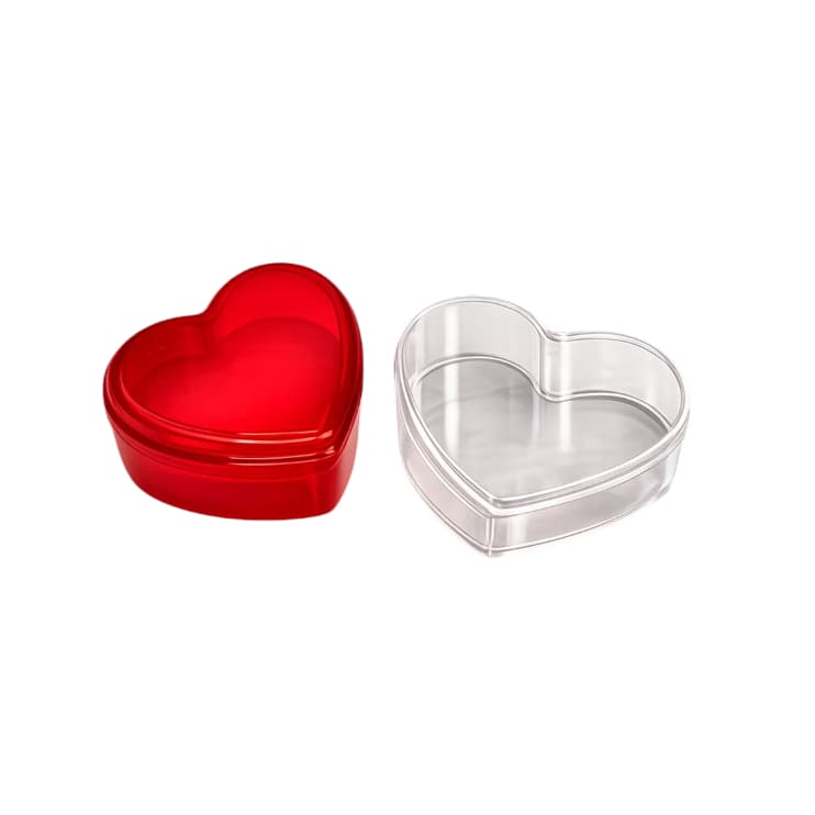 Lembrancinha Coração Vermelho Transparente Tubete Baleiro Acrílico Festa Decoração Romântica Dia dos Namorados Valentine