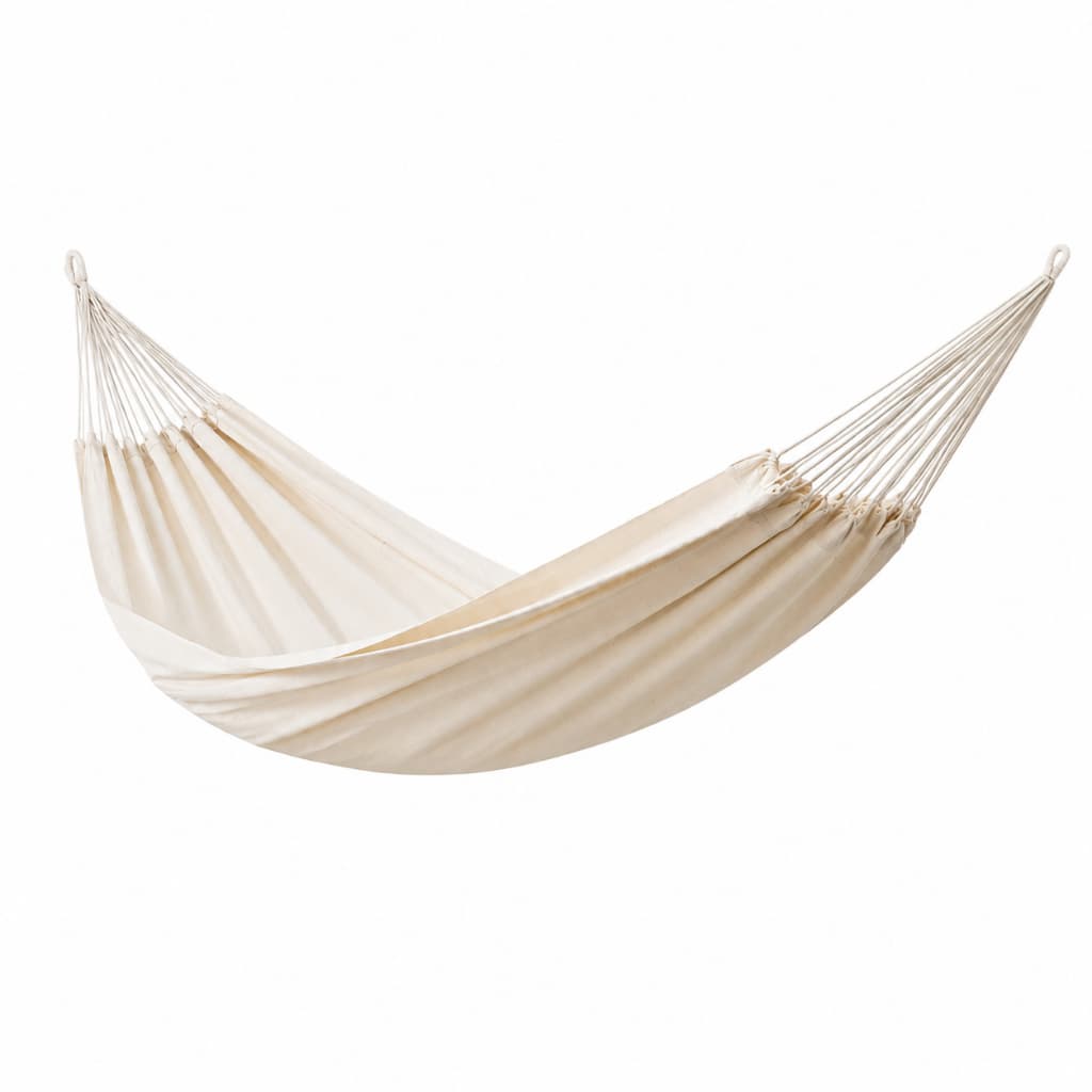 Rede de Descanso King Ganimedes Life Artesanal Natural Bege 100% Algodão Até 200 kg