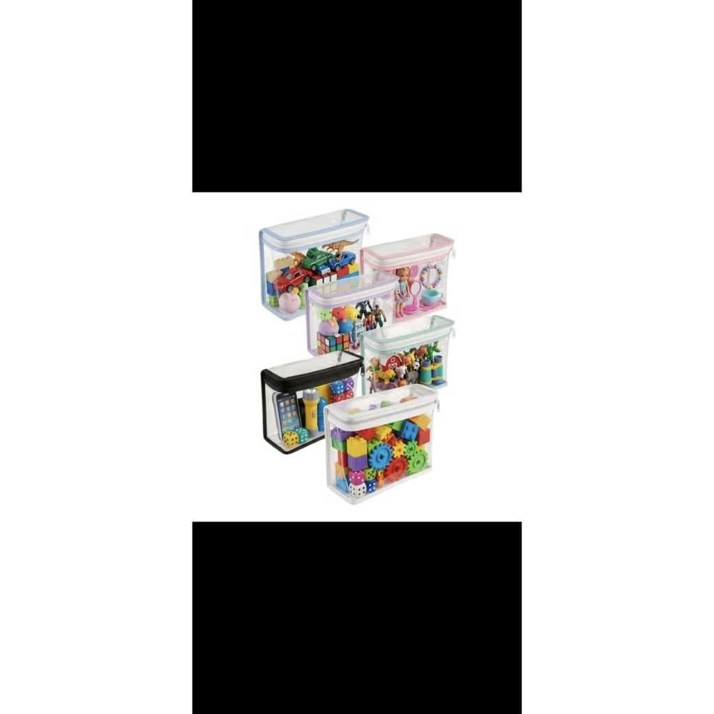 Kit 15/10/6 Necessaire Transparente Multiuso Organizadora Com Zíper/maquiagem/praia/brinquedo