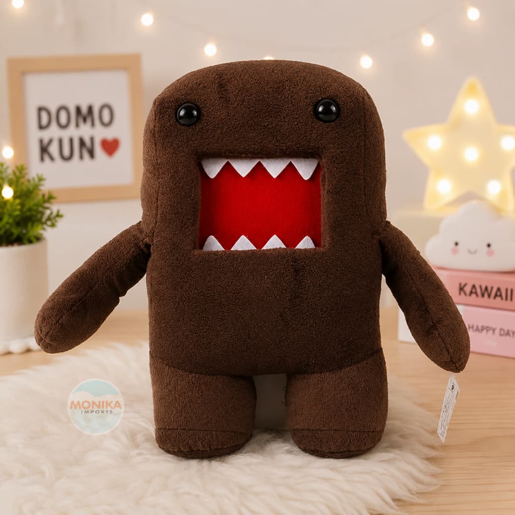 Pelúcia Domo Kun Kawaii 20cm Boneco Fofo Macio Decorativo Presente Infantil Anime Geek