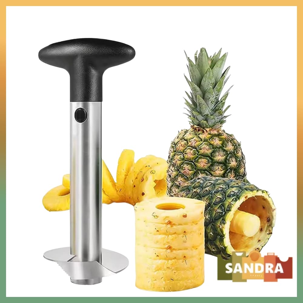 Descascador De Abacaxi Aço Inox Fatiador Frutas Simples Utensílios De Cozinha