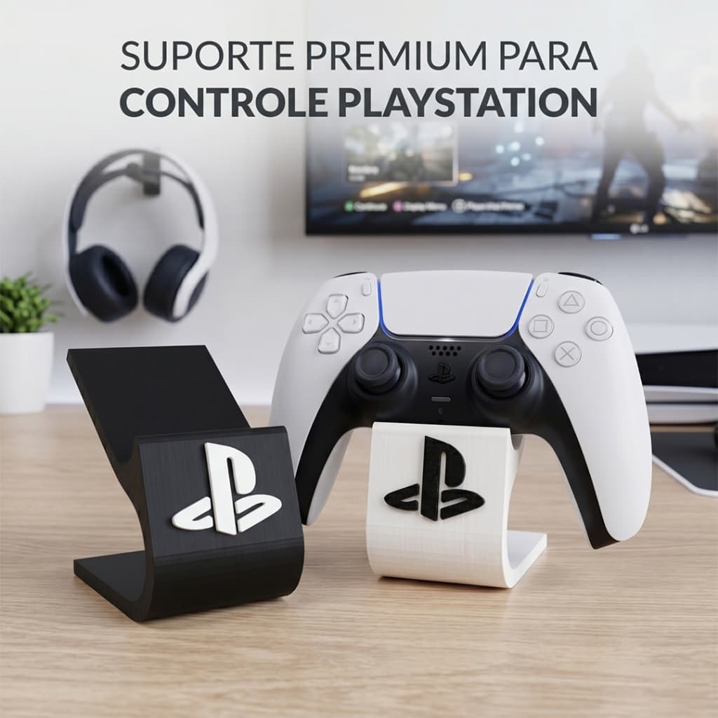 Suporte Para Controle PS5 De Mesa Expositor Setup Gamer Base Organizador para Controle