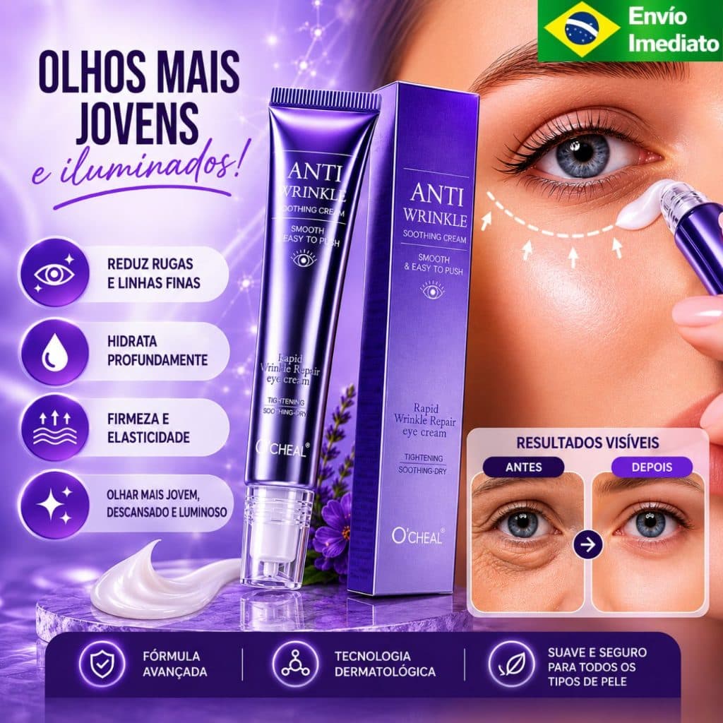 Creme para Rugas Profundas olheiras e Bolsas nos Olhos | Efeito Lifting Instantâneo