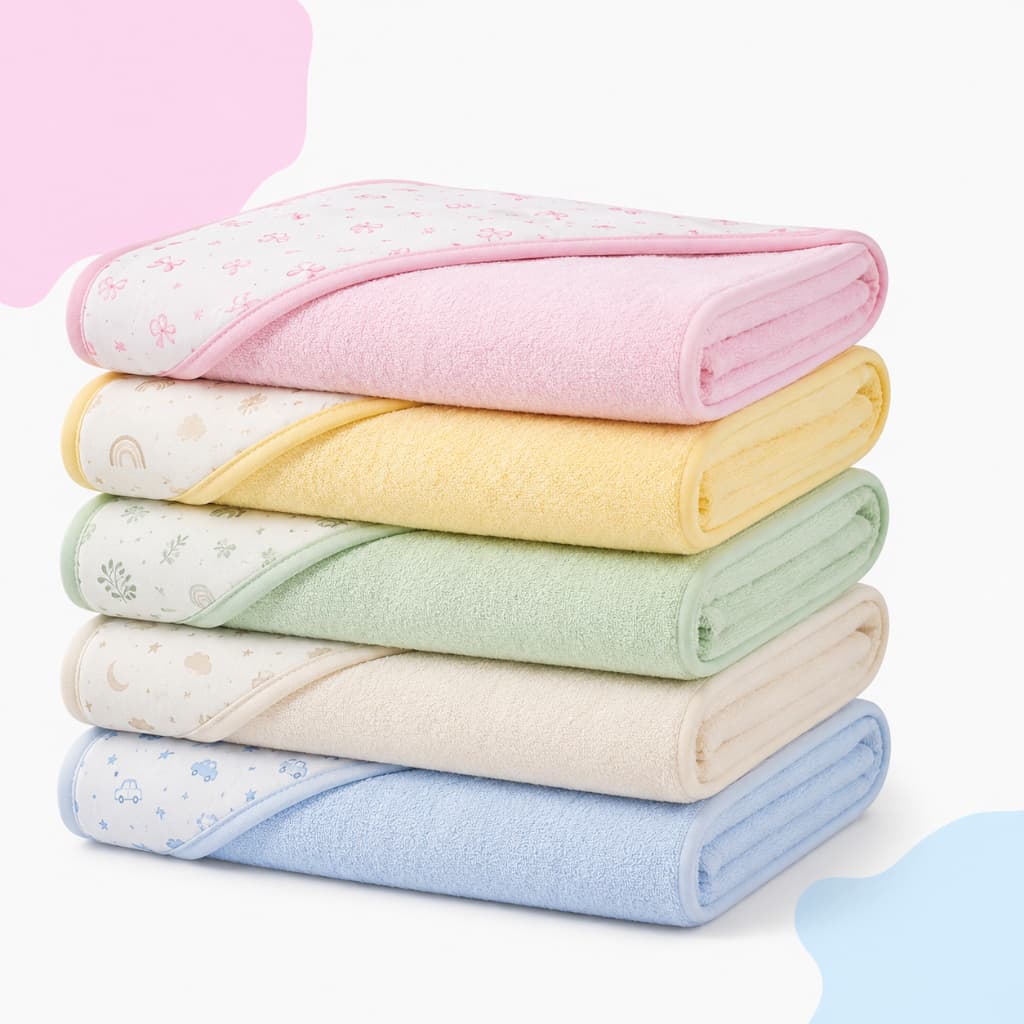 Toalha de Banho com Capuz para Bebê Enxoval Menino Menina