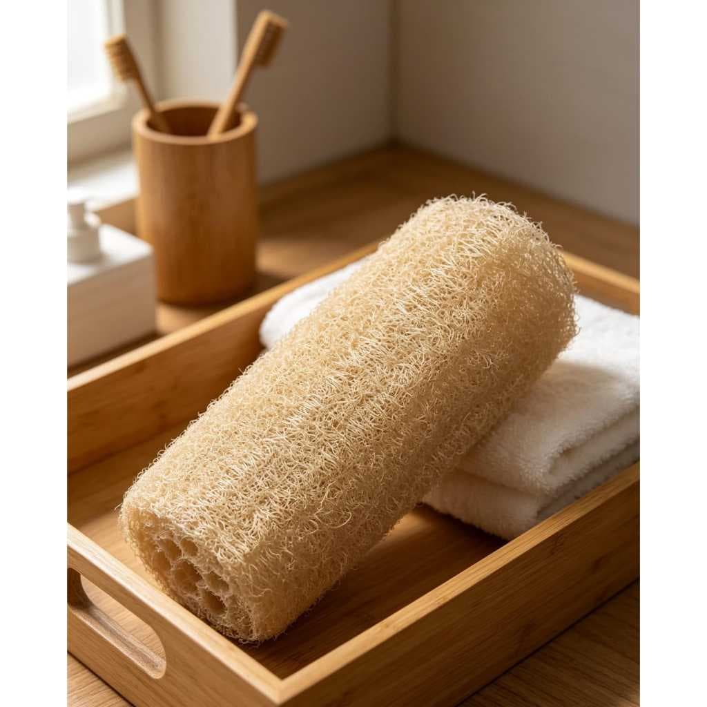 Kit 2 Buchas M Vegetal Natural Esponja Ecológica Banho E Louça