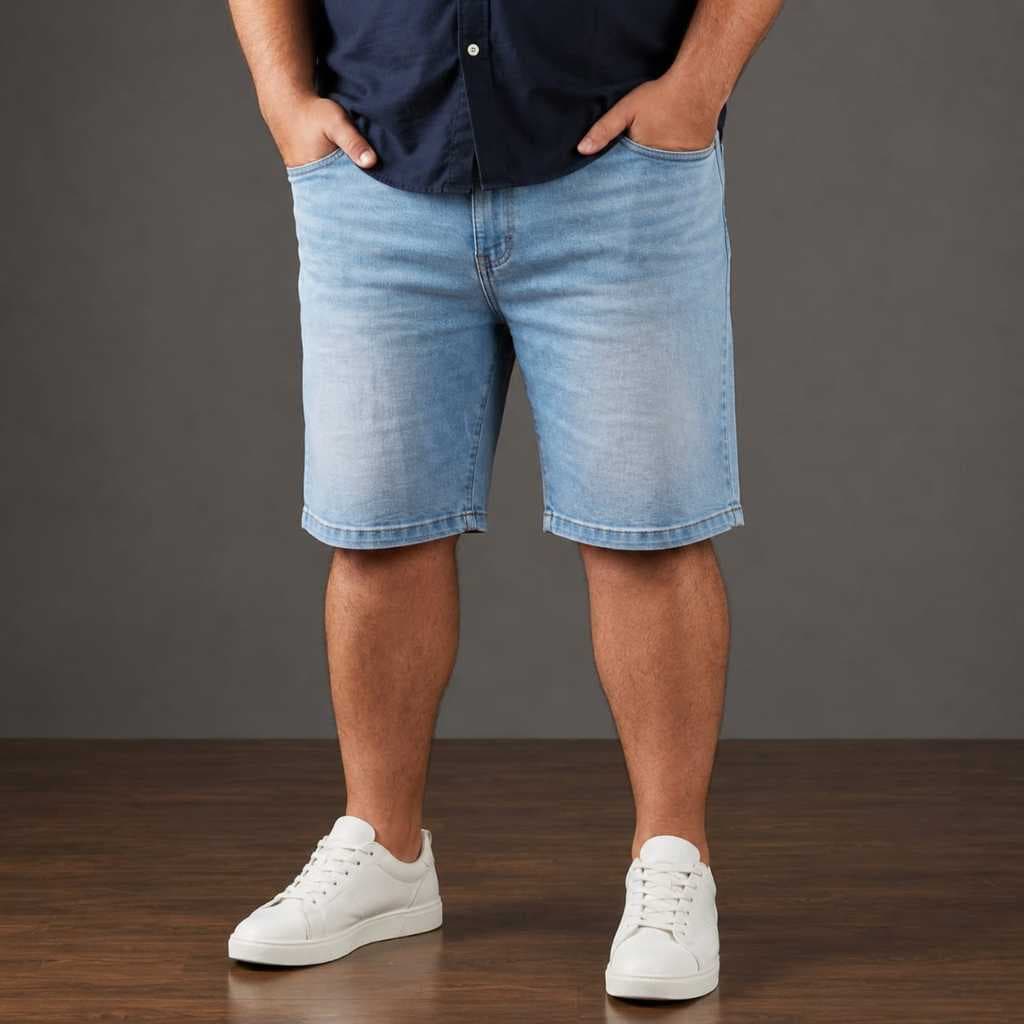 Bermuda Masculina Jeans Plus Size Com Lycra e Algodão Numero 50 ao 56 Plus Size Tamanho Grande