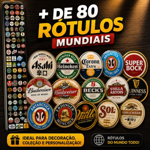 Catela Combo Adesivos Stickers Rótulos de Cervejas Nacionais e Internacionais
