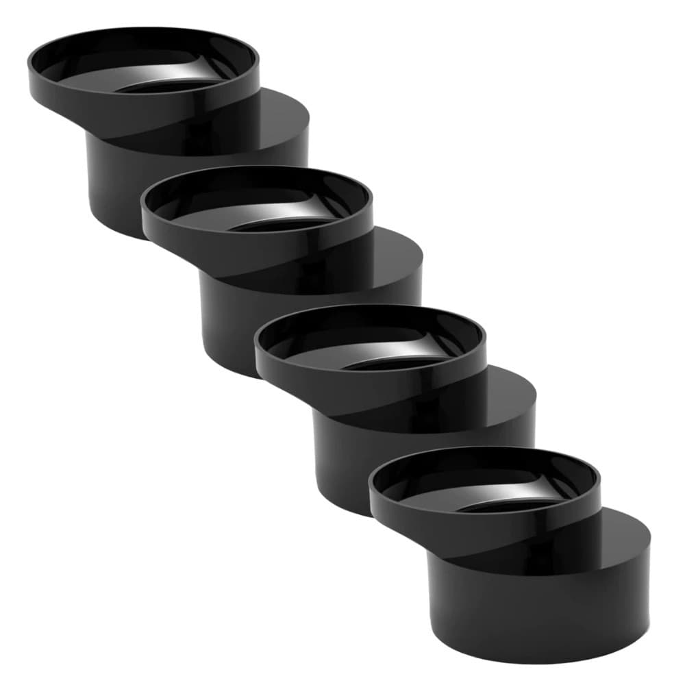 Kit 4 Bolsa Deslocamento Ajuste de Vaso Sanitário Excêntrica Preto Giofer 100mm