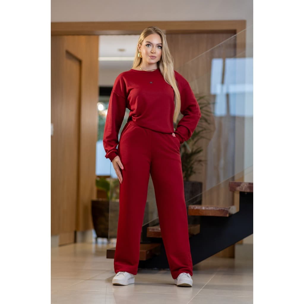 Conjunto Moletom Colcci Feminino Premium Inverno Casual Confortável Moda Blogueira
