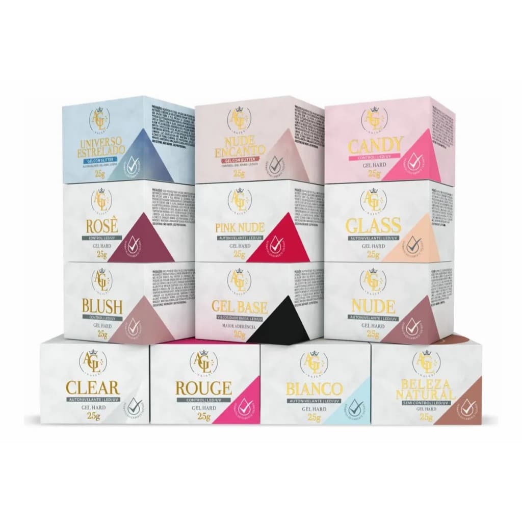 Gel Construtor UV LED para Unhas Fibra Acrigel e Manutenção-AGL NAILS-GEL-25G