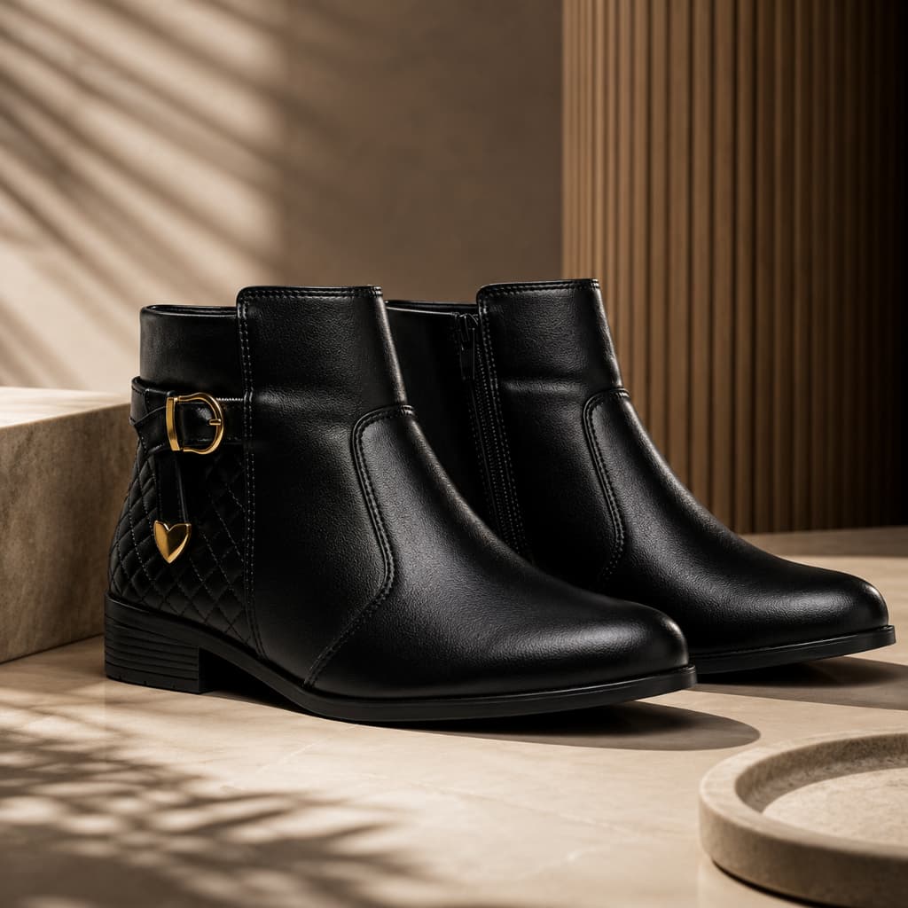 Bota Feminina Zíper Conforto Cano Baixo Envio Imediato!!!