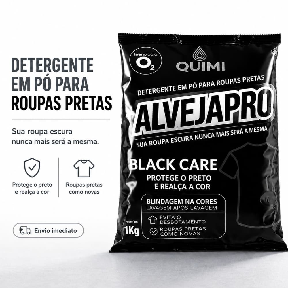 Percarbonato de Sódio para Roupas Pretas Protege a Cor, Evita Desbotamento e Remove Manchas Até 2kg