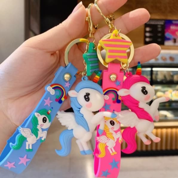 Unicornio Varias Cores Chaveiros Para Meninas Fofo Lindo Presente Mochila Bolsa Carro Chave