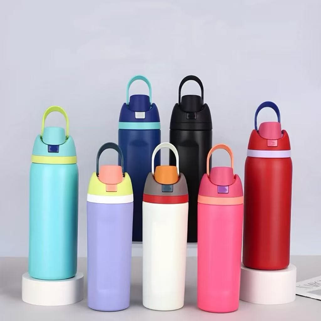 Grrafa Térmico Inox 800ml – Térmico a Vácuo com Tampa e Canudo 1960