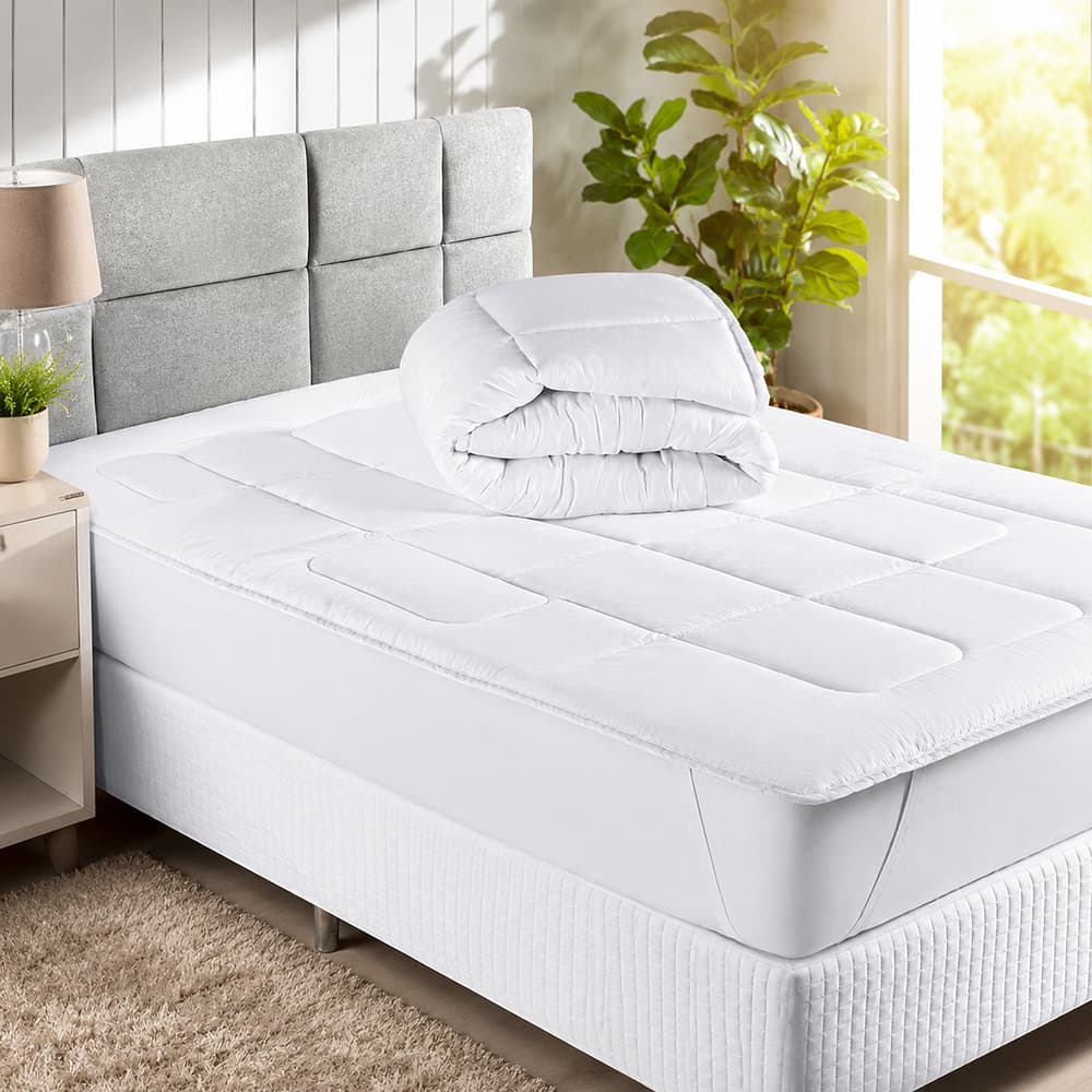 Pillow Top Protetor Colchão Casal Solteiro Queen King Size 400 Fios Extra Macio Luxo Premium