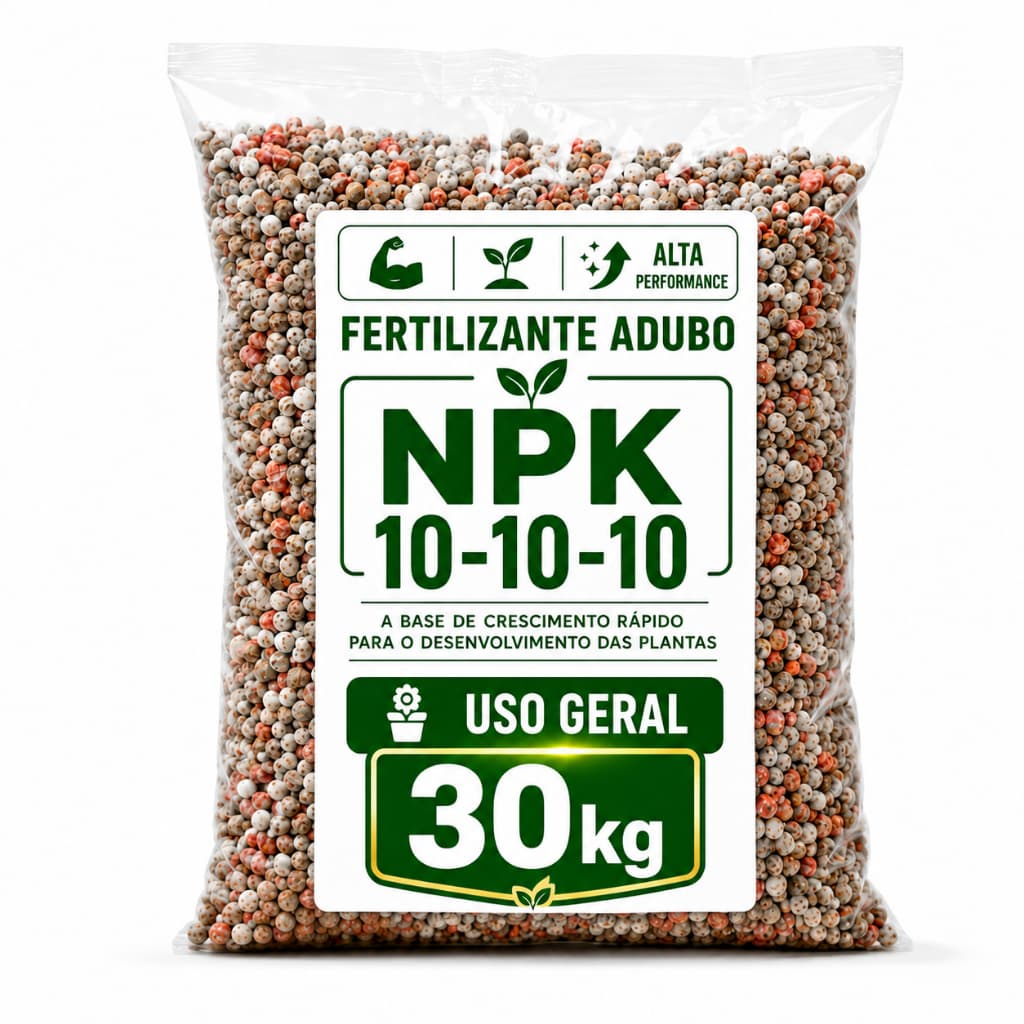 NPK - 30kg ou 10kG Adubo Com Fertilizante Completo Nutrientes Flores Rosa do deserto Plantas Frutas