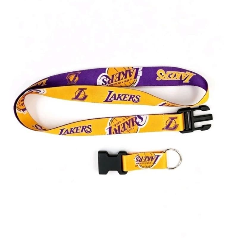cordão fita de pescoço Los Angeles Lakers NBA basquete com engate rápido pra crachá chaveiro de moto e chaves