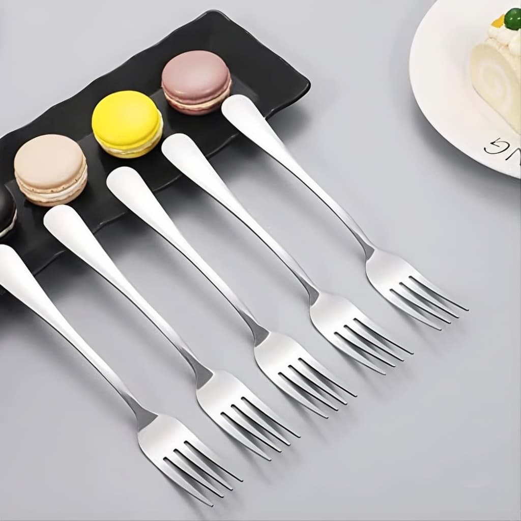 Kit C/6 Garfo Aço Inoxidável Para Sobremesas