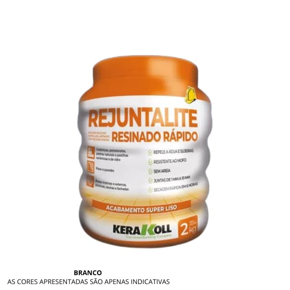Rejunte Resinado 2 Kg Rejuntalite  Kerakoll -  Branco