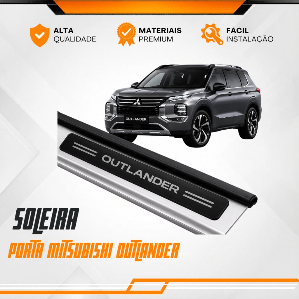 Soleira De Porta Mitsubishi Outlander Universal Várias Cores Universal Carro personalizado