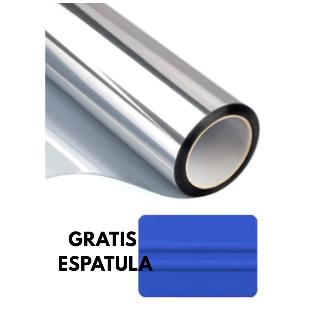 Película Insulfilm Prata Espelhada Refletiva G5 – 50cm x 10m Poliéster Profissional gratis espatula