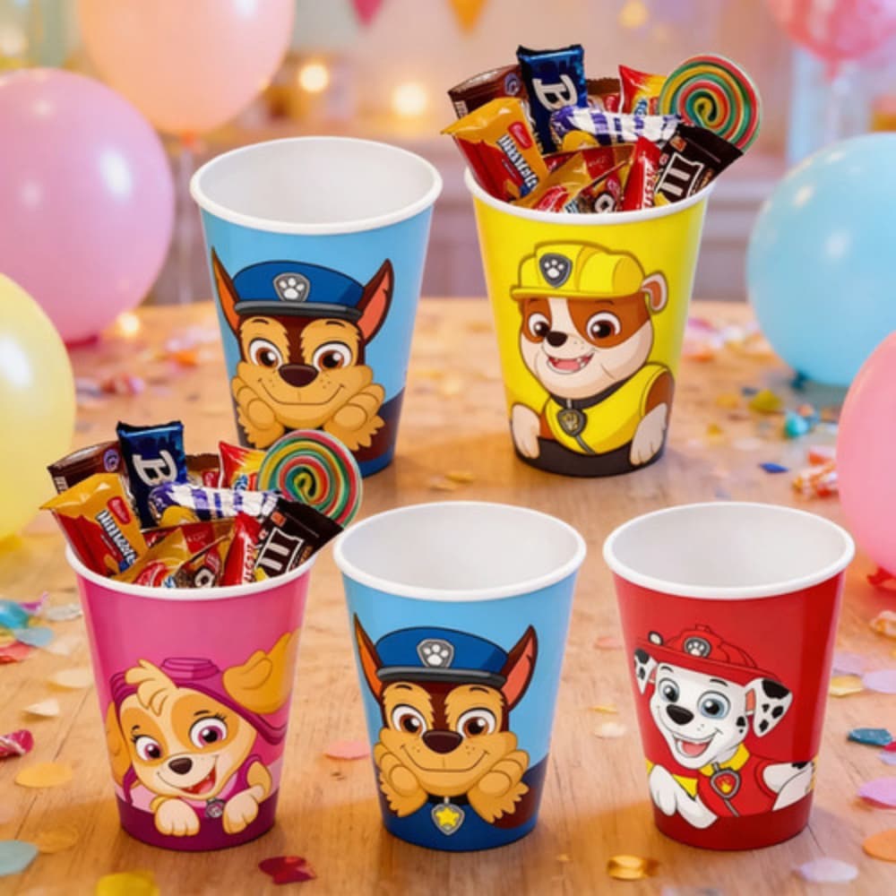Kit Copos Patrulha Canina Para Lembrancinha Festa 35 a 50 Unidades Aniversário Colecionável Infantil