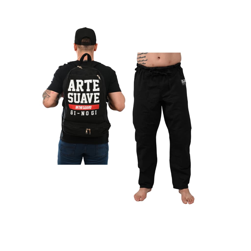 Calça Avulsa, kimono Jiu Jitsu, In The Guard +  Mochila de Trançado NOGI no Problems