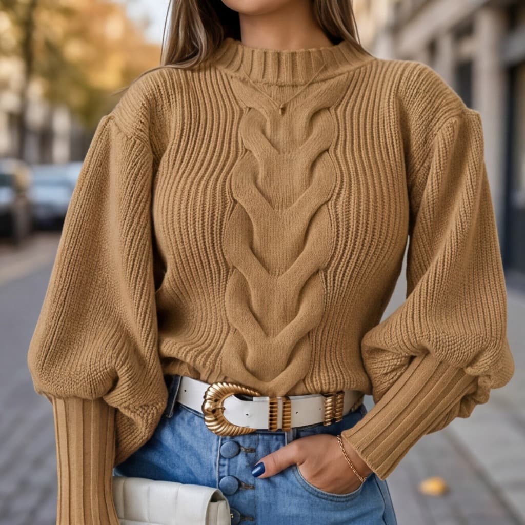Blusa Feminina Tricot Premium Poliéster Linha Premiun - Elegância e Conforto Inverno -Veste 36 Ao 44