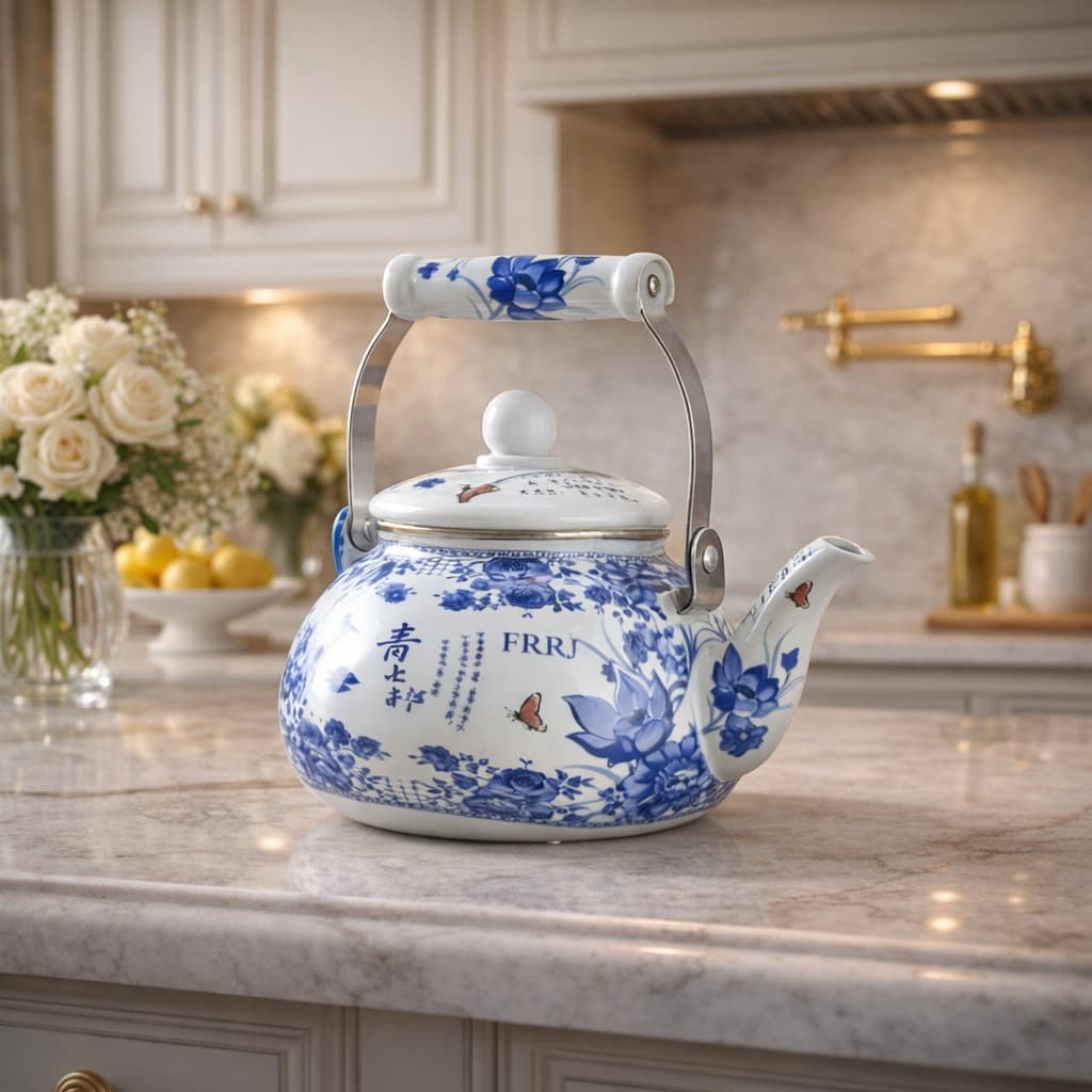 Chaleira Esmaltada Floral 2,5L Alumínio/Paris 1,5L – Charme, Qualidade e Estilo na Sua Cozinha!
