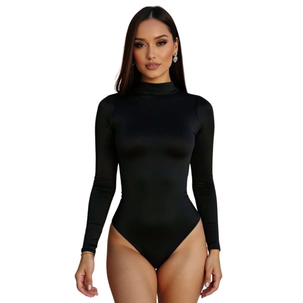 Body Feminino Manga Longa Gola Alta Cacharrel Suplex Inverno Frio