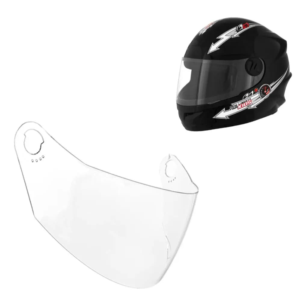 Viseira Transparente Pro Tork New Liberty Four Kids Original | Reposição Capacete Infantil