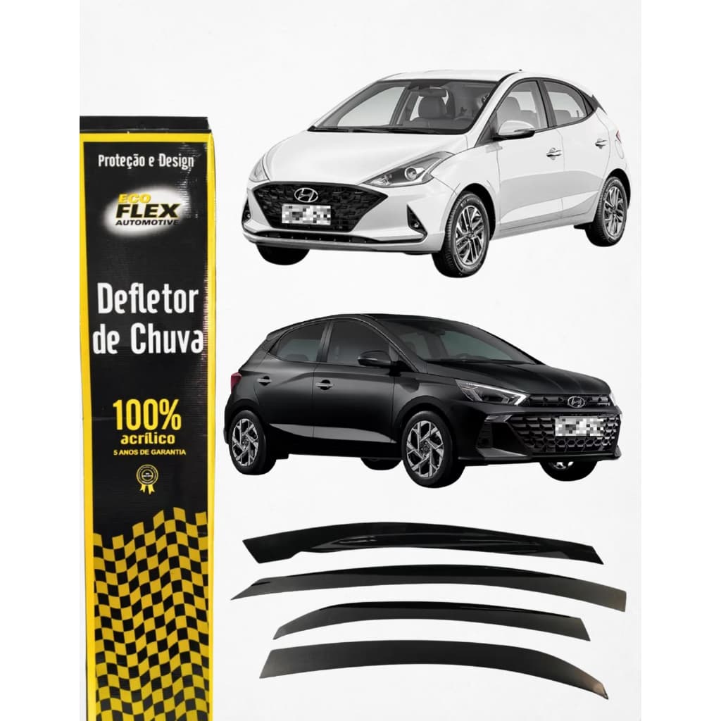Calha De Chuva Premium Hyundai Hb20 Hatch 2020 A 2026 Primer Nacional Excelente Qualidade