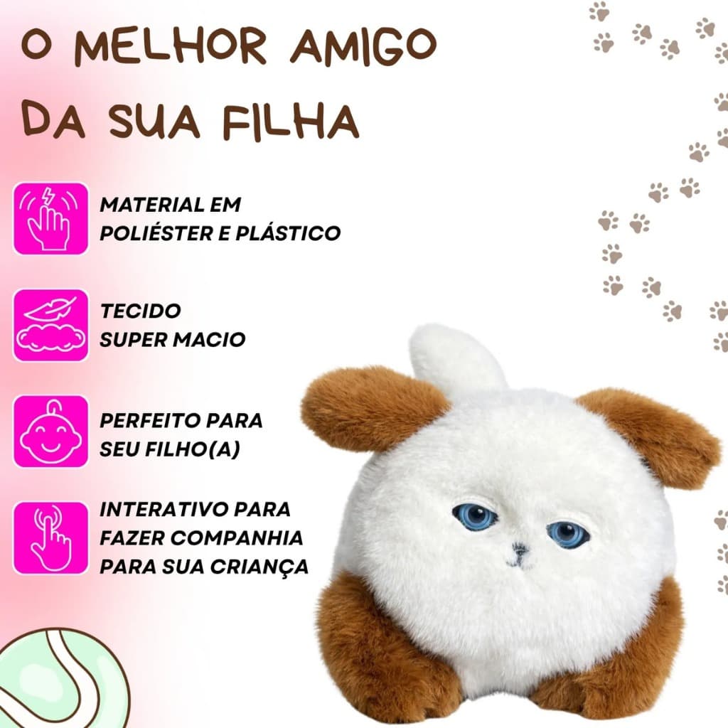 Pelúcia Realista Gulucat Cat Sensitivo Fecha Os Olhos