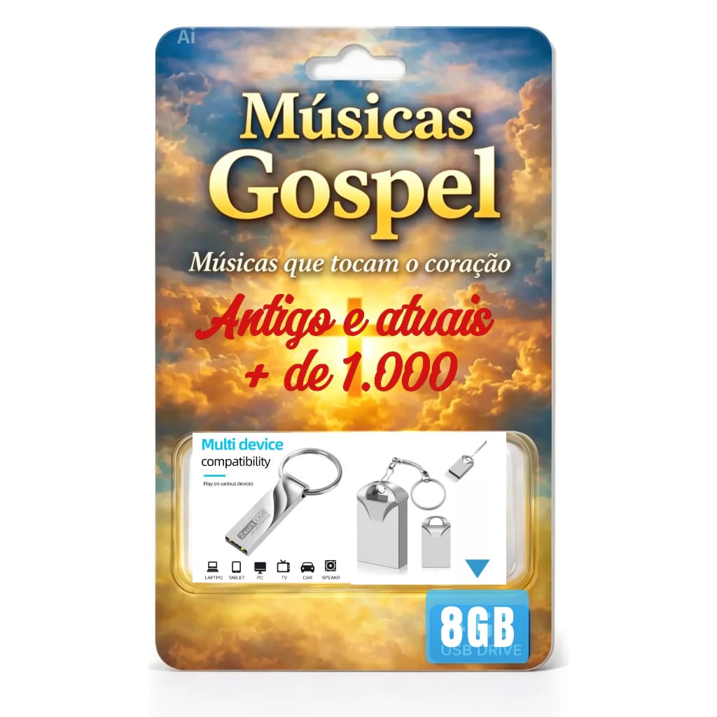 GOSPEL MP3- ANTIGOS E ATUAIS - MAIS DE 1.000 - QUALIDADE TOTAL- PEND DRIVER