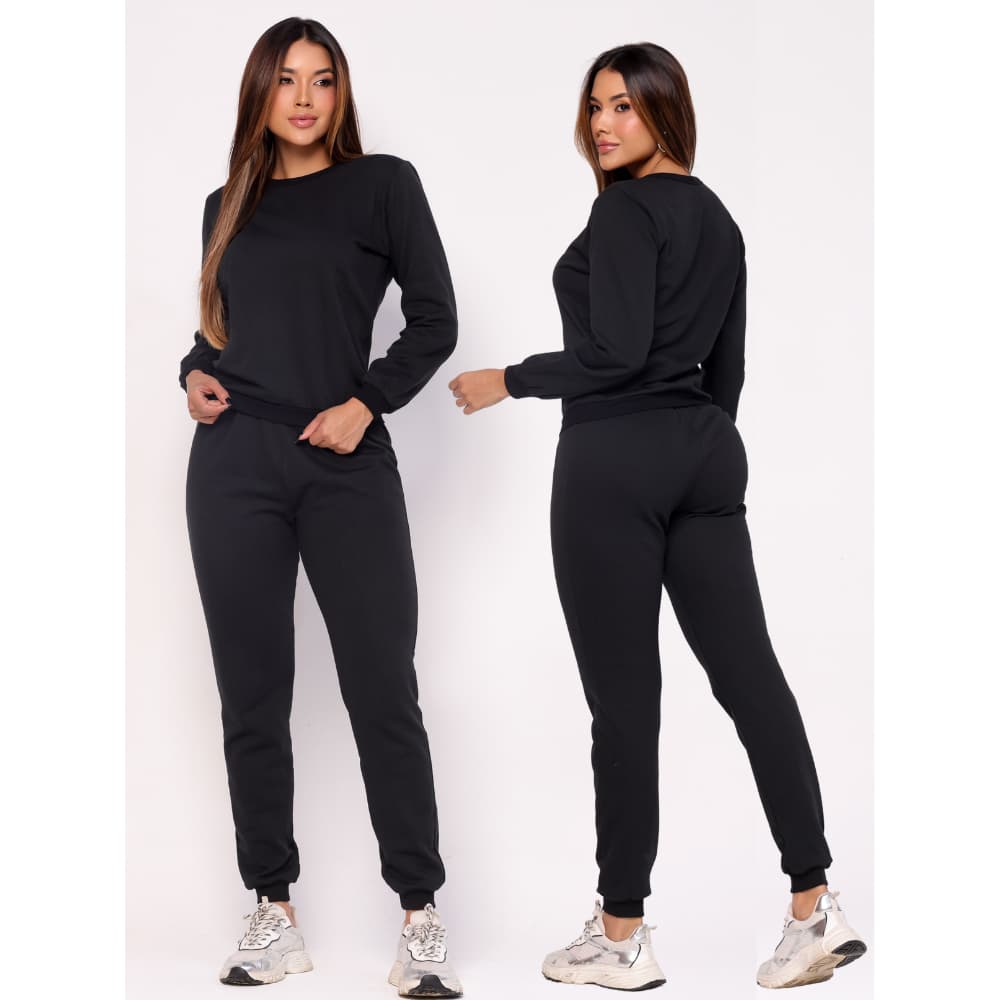 Conjunto Moletom Agasalho de Frio Calça Jogger Blusa Manga Longa Flanelado  Inverno