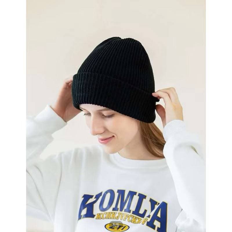 Touca Unissex Inverno Frio Premium Quentinha Ajustável Masculina Feminina Preta