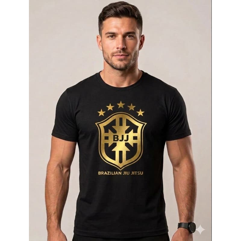 Camiseta Masculina Feminina Escudo Brasão Bjj  jiu jitsu  100% algodão Lançamento
