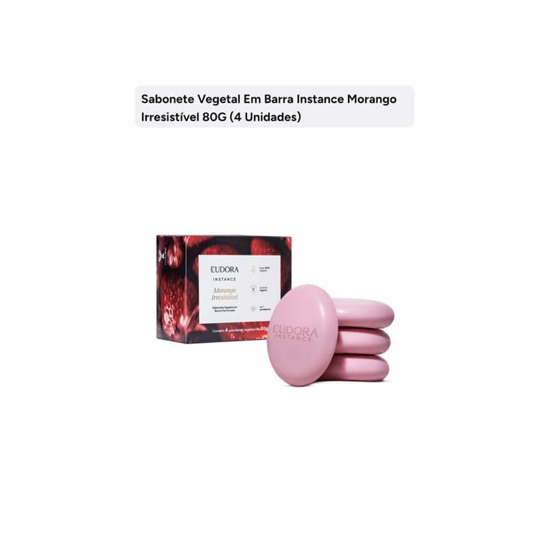 Sabonete em Barra Instance Morango Irresistível 4x80g