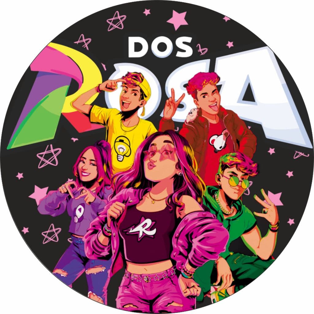 Painel Redondo Lona Luxo Festa Emily Vick dos Rosa