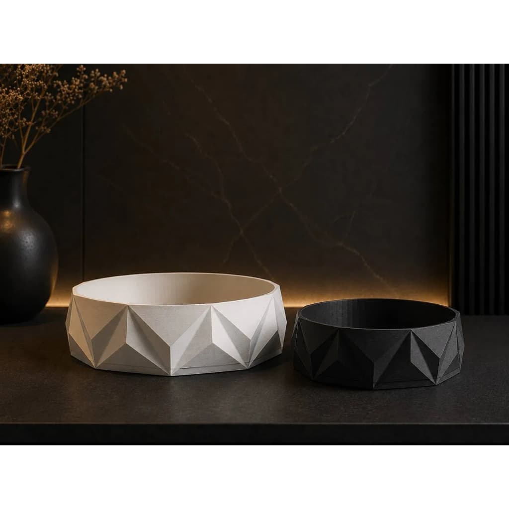 Bandeja Decorativa Geométrica Redonda – Porta-Chaves, Joias e Porta-Trecos | Organizador de Mesa