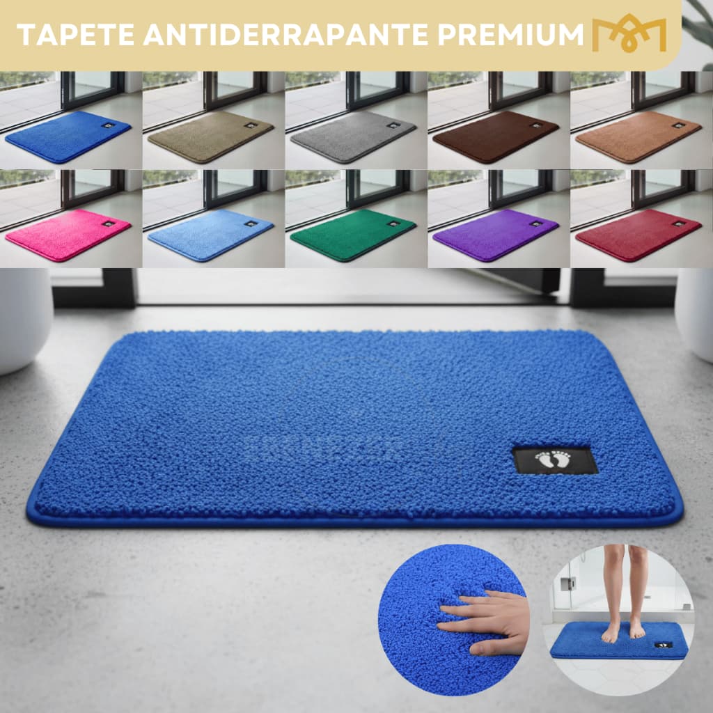 Tapete Para Banheiro Felpudo Desing Aconchegante Base Emborrachada Resistente Alta Absorção Premium