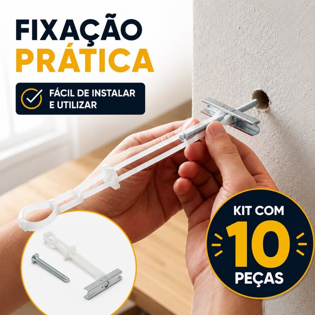 Bucha Para Gesso Drywall Sforbolt Com Parafuso 1/4 X 2.1/2