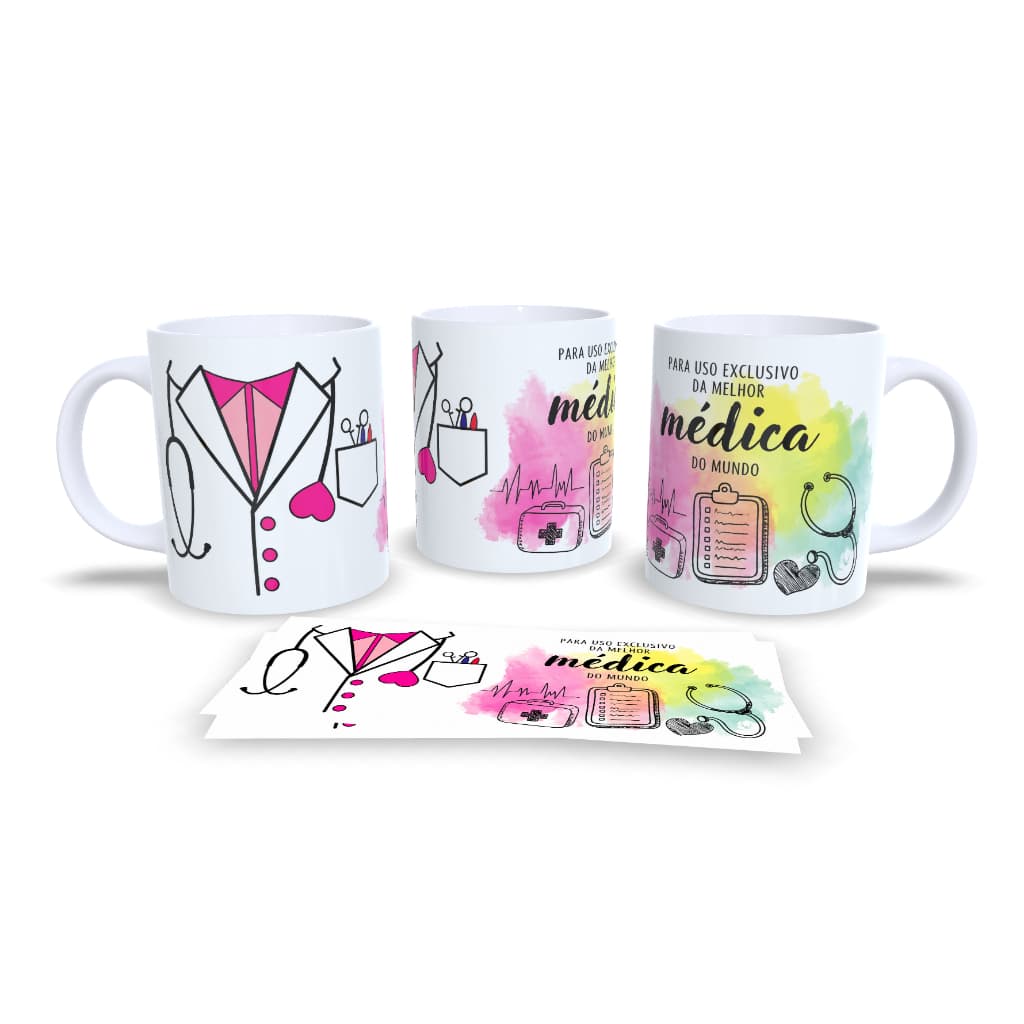 Caneca Médica Profissional – Homenagem ao Melhor Médico e Medica do Mundo