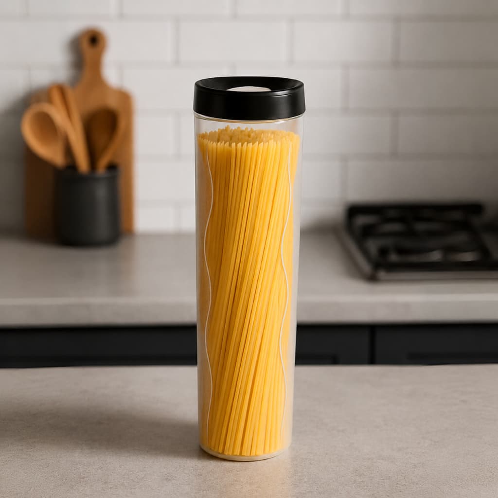 Pote Hermético Macarrão Espaguete 950ml Empilhável Não Vaza Cores